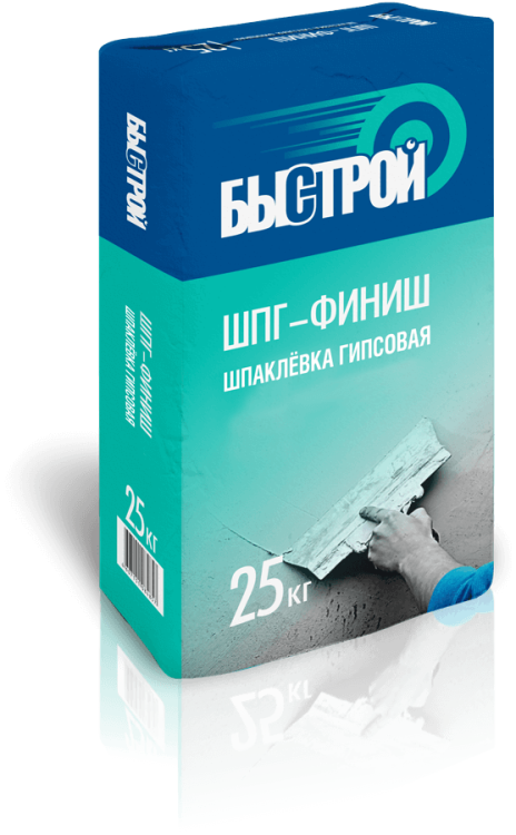 БЫСТРОЙ Шпаклевка гипсовая финишная (шпг-финиш) мешки 25кг