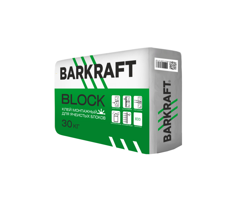 Клей для ячеистых блоков BARKRAFT BLOCK, 30кг