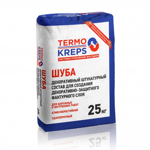 Крепс Штукатурка декоративная Шуба Белый 2,5мм 25кг (56шт)