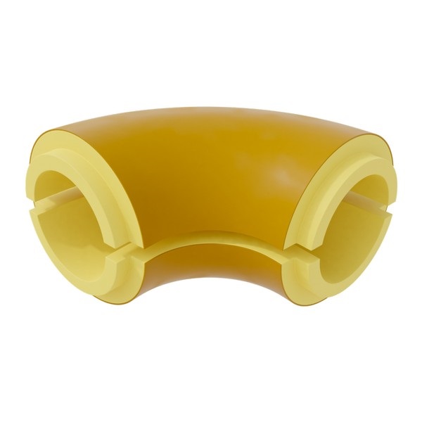 Отвод 90 градусов ППУ 219x50 мм с покрытием стеклопластик