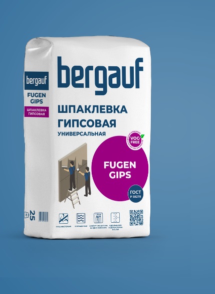 Шпаклевка Bergauf Fugen Gips 5 кг.